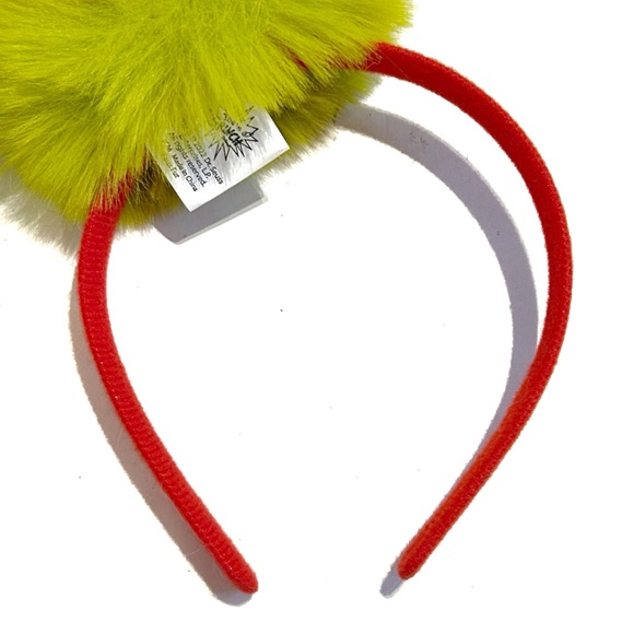 The Grinch Who Stole Christmas Dr Seuss Santa Hat Hair Headband Costume Red Fur - Picture 6 of 7